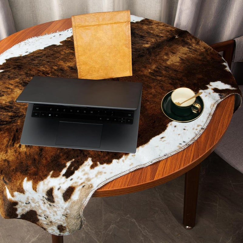 MACEVIA Faux Cowhide Rug Cute Cow Print Rugs Animal Area Carpet Western Decor for Bedroom Non-Slip 43.3" L x 29.5" W(3.6ft x 2.4ft) - Image 3