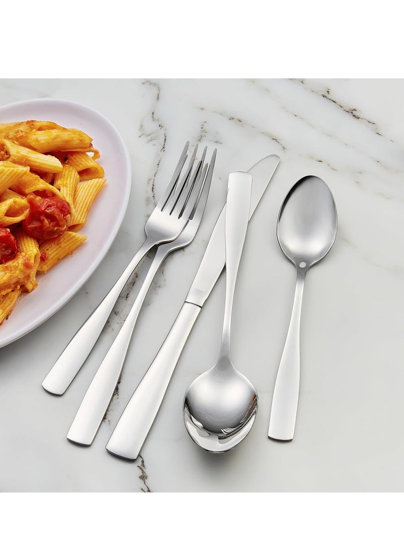 general 20PCS Silverware Set, Modern Flatware Set Service for 4, Cutlery Set for Home, Kitchen and Restaurant, Mirror Polished, Dishwasher Safe - Image 3