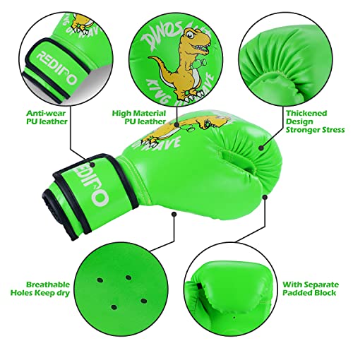 Redipo Kids Boxing Gloves for Boys and Girls, Youth Boxing Training Gloves for Kids 3-15, 4&6OZ Punching Bag Kickboxing Thai Mitts MMA Training Sparring Gloves - Image 2