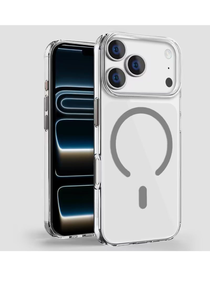 Apple iPhone 17 Pro Max MagSafe Case Magnetic Back Cover,Anti-Yellow Shockproof Back Cover,Slim Phone Cover with Strong Magnet for Apple iPhone 17 Pro Max