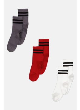 RBX Kids Boy 3 Pairs Crew Socks, Multicolor  - Image 1