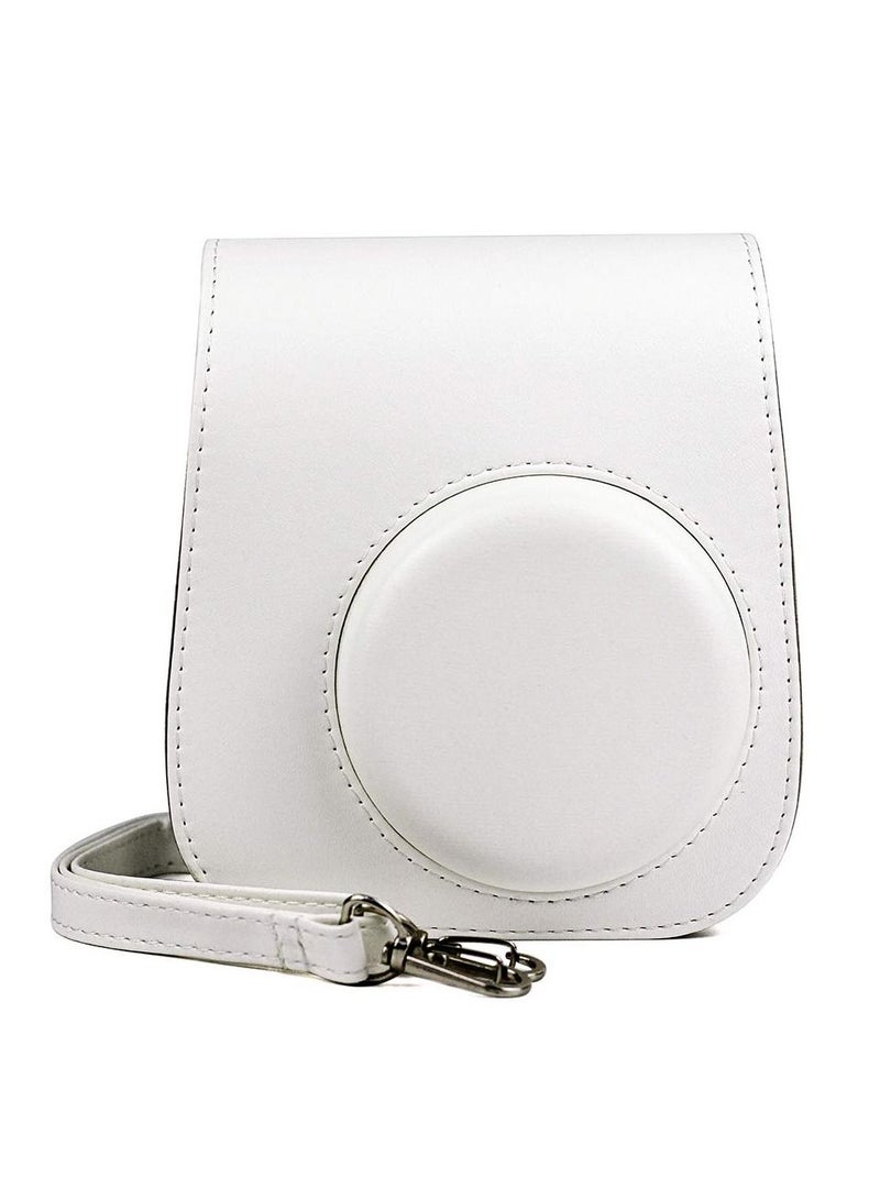 جراب لكاميرا Fujifilm Instax Mini 11 من جلد البولي يوريثان غطاء كاميرا فوري مع حزام قابل للتعديل غطاء مصمم لحقيبة كاميرا Fujifilm Instax Mini 11 الفورية - Image 4