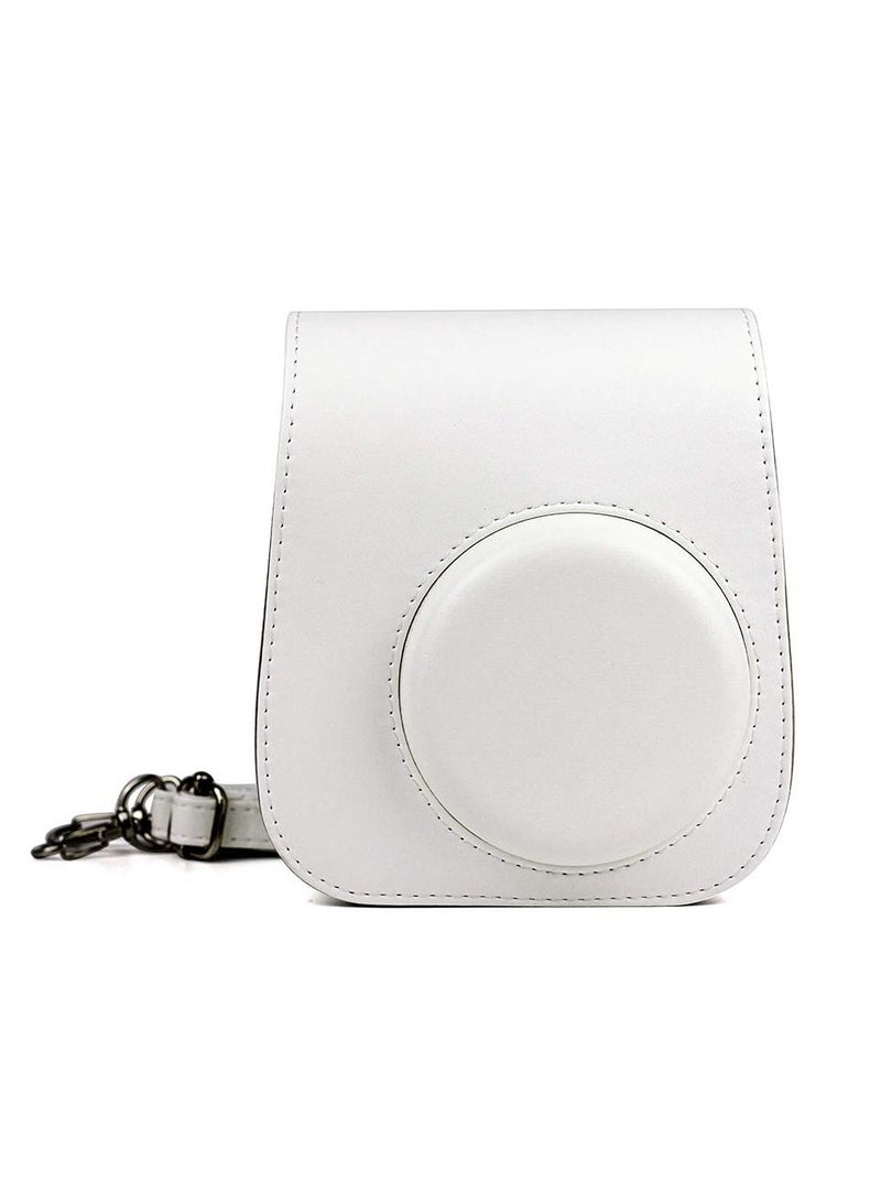 جراب لكاميرا Fujifilm Instax Mini 11 من جلد البولي يوريثان غطاء كاميرا فوري مع حزام قابل للتعديل غطاء مصمم لحقيبة كاميرا Fujifilm Instax Mini 11 الفورية - Image 3