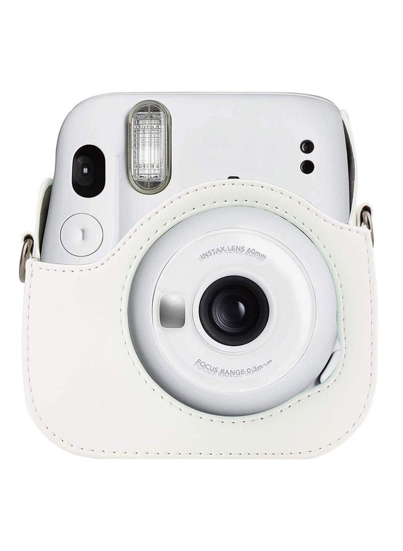 جراب لكاميرا Fujifilm Instax Mini 11 من جلد البولي يوريثان غطاء كاميرا فوري مع حزام قابل للتعديل غطاء مصمم لحقيبة كاميرا Fujifilm Instax Mini 11 الفورية - Image 5
