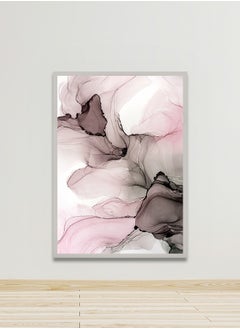 Canvas Wall Art For Wall Decoration Abstract Design With A Hollow Silver Frame Size 120x80cmOne Piece