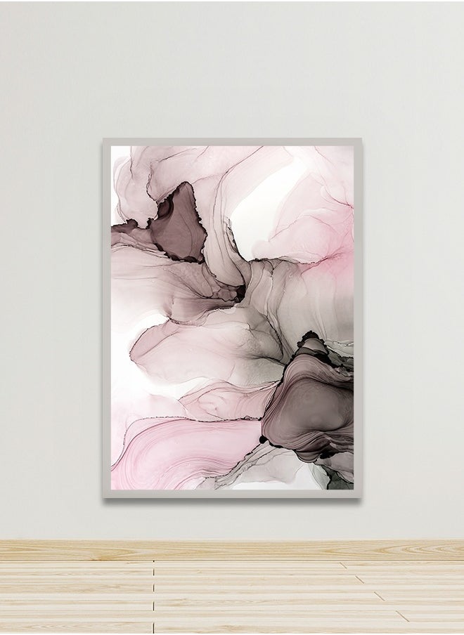 Marktna - Canvas Wall Art For Wall Decoration Abstract Design With A Hollow Silver Frame Size 120x80cmOne Piece - Image 1
