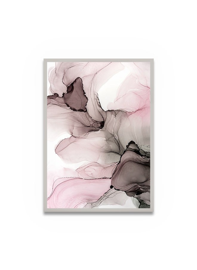 Marktna - Canvas Wall Art For Wall Decoration Abstract Design With A Hollow Silver Frame Size 120x80cmOne Piece - Image 1