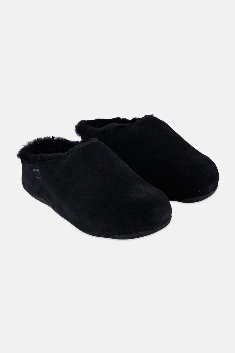 FitFlop Women Suede Slip On Clogs, Black - Image 1