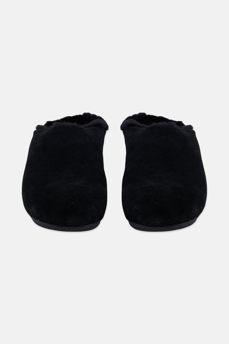 FitFlop Women Suede Slip On Clogs, Black - Image 4