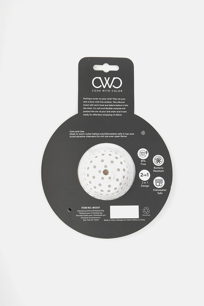 COOK WITH COLOR Silicone Sink Strainer, White - Image 2