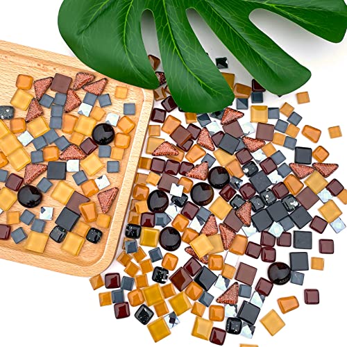 LITMIND 11LB Coffee Blend Irregular Crystal Glass Mosaic Tiles for Crafts Perfect for Mosaic Art Projects Puzzles and Home Dcor - Image 3