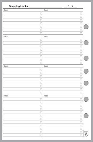 Handy Forms Classic Size Menu Planner and Shopping List, Sized and Punched with 7 Holes for 7-Ring Notebooks Such as Franklin, etc. (5.5" x 8.5") - Image 3