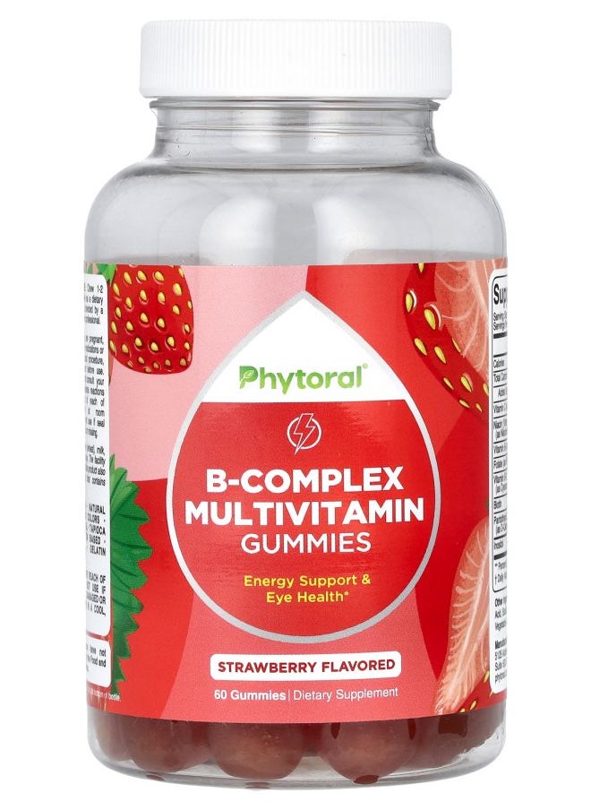 Phytoral B-Complex Multivitamin Gummies Strawberry  60 Gummies 