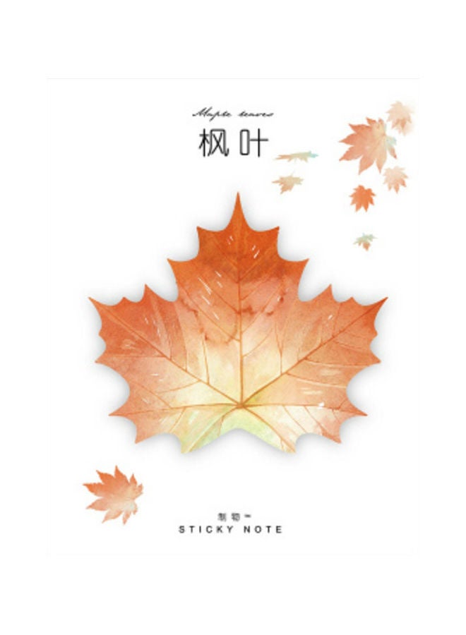 NIBEMINENT 2-Piece Natural Plant Leaf Sticky Notes Set Multicolor