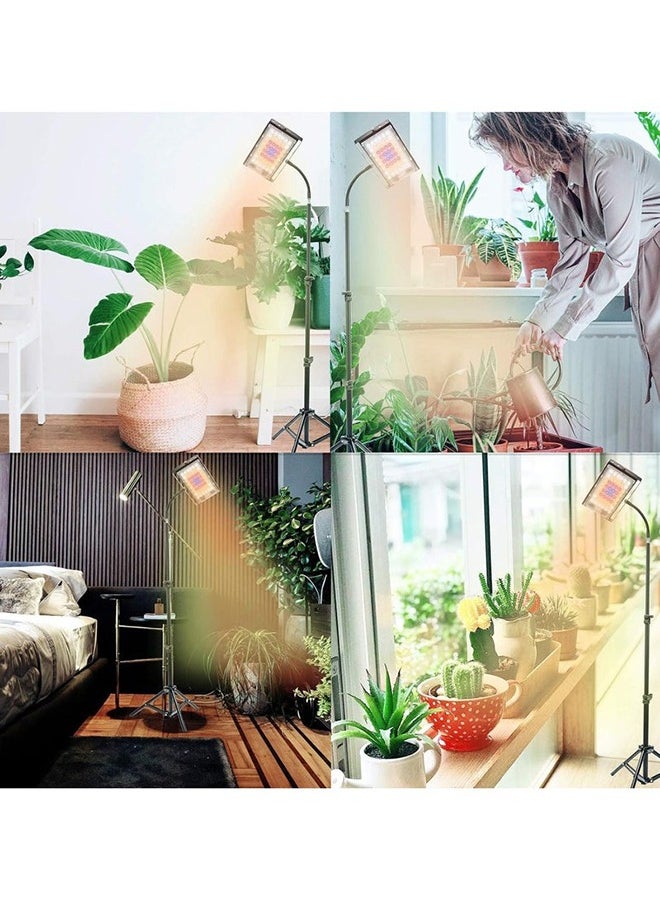 XiuWoo Plant Grow Light with Stand 150W Full Spectrum Plant Lamp LED Standing Floor Grow Lamp Adjustable Tripod Stand  - Image 3