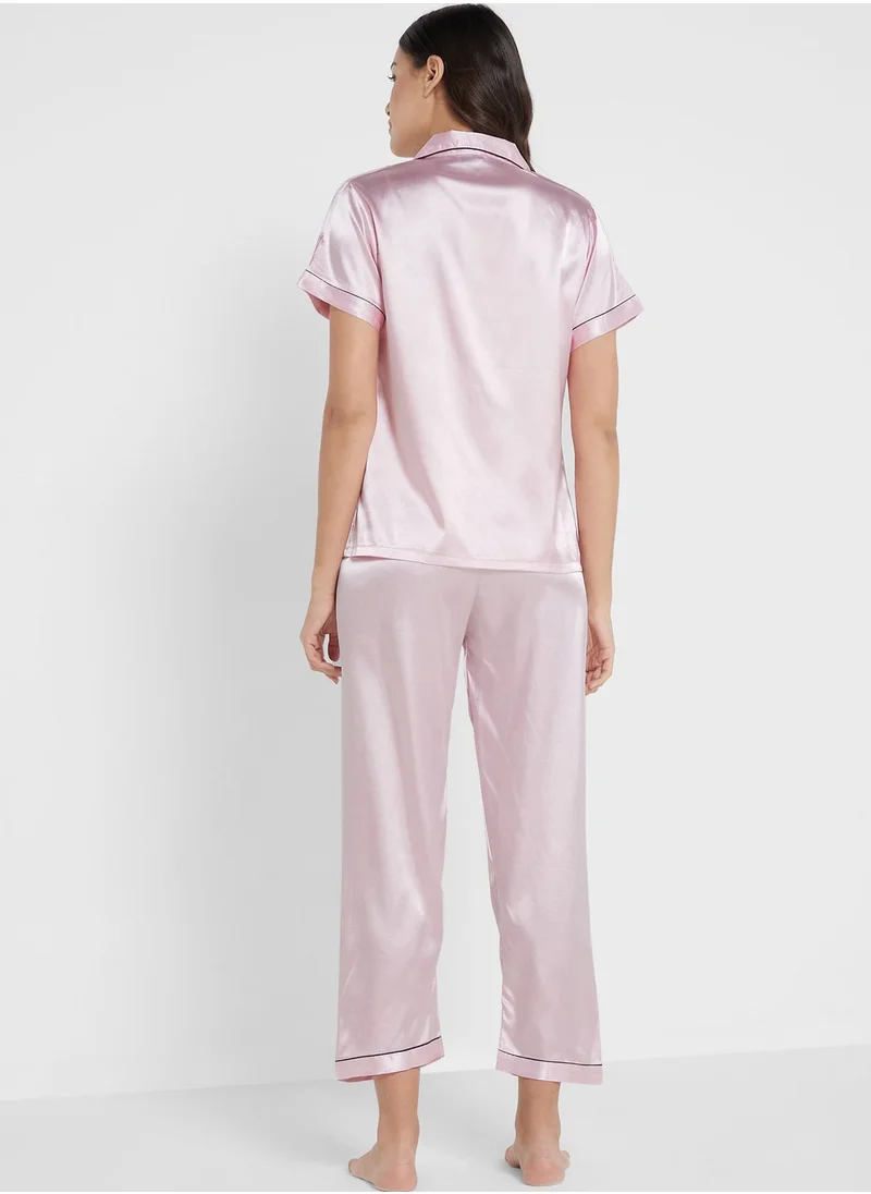 ELLA Pyjama Set With Contrast Trims