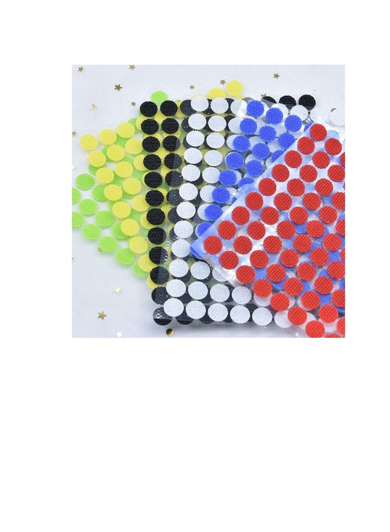 Rapex 10mm Dia Nylon Fabric Sticky Back Round Coins Hook & Loop Self Adhesive Fastener Dots Tapes Hook Loop Tape (Violet x 100 coins, 10mm) - Image 3