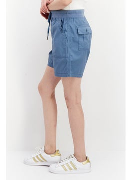 Gloria Vanderbilt Women Drawstring Plain Basic Short, Blue  - Image 4
