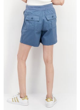 Gloria Vanderbilt Women Drawstring Plain Basic Short, Blue  - Image 3