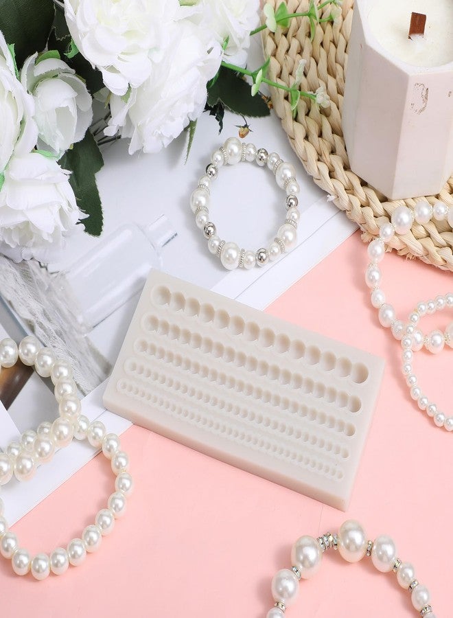 Ymapinc Pearl Chain mould for Cake Border, 5 Sizes Silicone Pearl Fondant Molds for Chocolate Cupcake Toppers Cookies Candy Handmade Candle Wedding Birthday Christmas Valentine's Day - Image 4