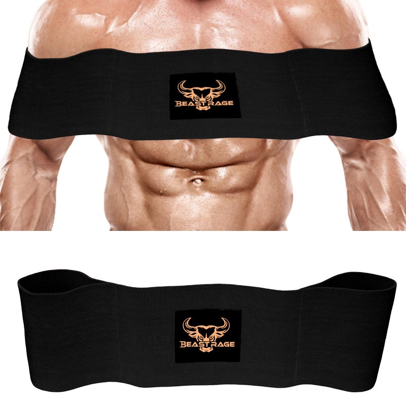 BEAST RAGE Fitness Bench Press Strength Band, Adjustable Weightlifting Slingshot Blaster,Weight lifting Resistance Band, Bench Press Slingshot for Elbow Fitness,Chest Builder,Powerlifting (Black, 2XL) - Image 1