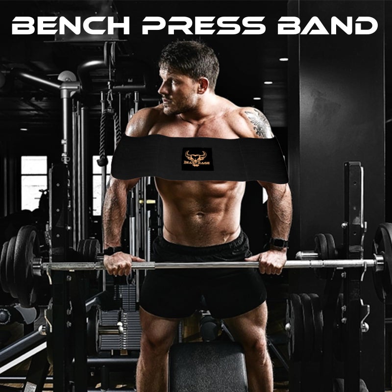 BEAST RAGE Fitness Bench Press Strength Band, Adjustable Weightlifting Slingshot Blaster,Weight lifting Resistance Band, Bench Press Slingshot for Elbow Fitness,Chest Builder,Powerlifting (Black, 2XL) - Image 2