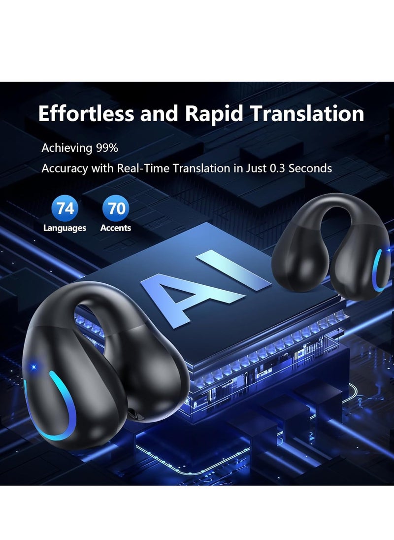 JBLTM - AI Real-time Translation Earbuds, 3-in-1 Translation Earbuds, Support 144 Languages ​​and Accents, English Spanish Translator, Open Ear Clip Wireless Earphones with Charging Case for iOS and Android - Image 1