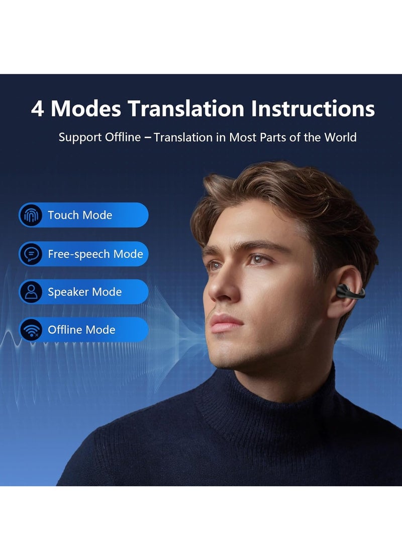 JBLTM - AI Real-time Translation Earbuds, 3-in-1 Translation Earbuds, Support 144 Languages ​​and Accents, English Spanish Translator, Open Ear Clip Wireless Earphones with Charging Case for iOS and Android - Image 1