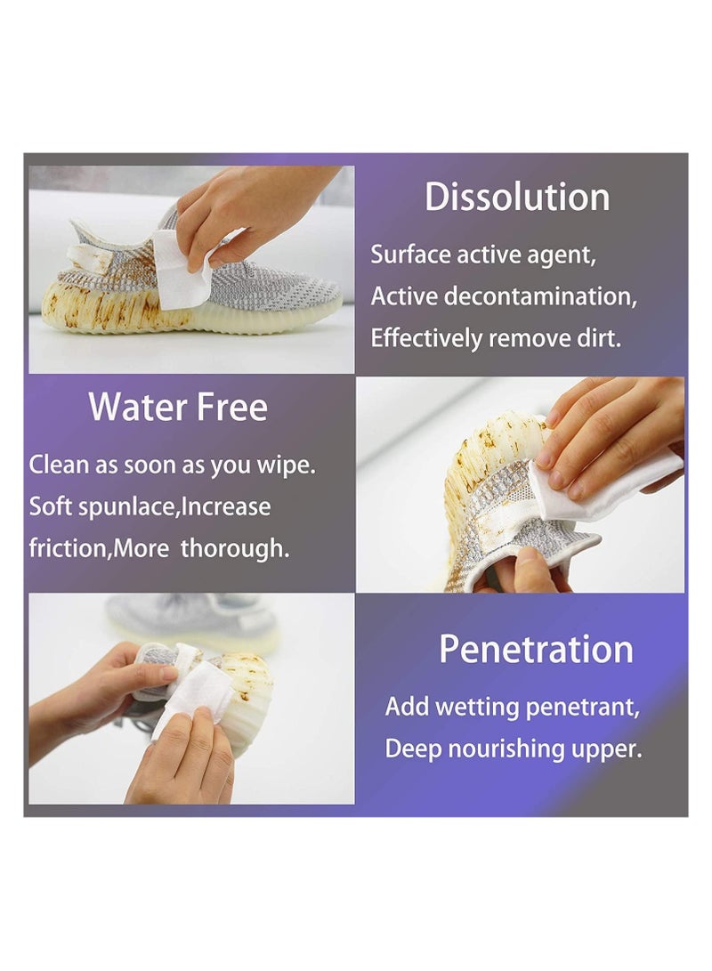 AAS ECOM 2-Pack Shoe Sneaker Wipes Cleaner Quick Wipes Disposable - Image 5