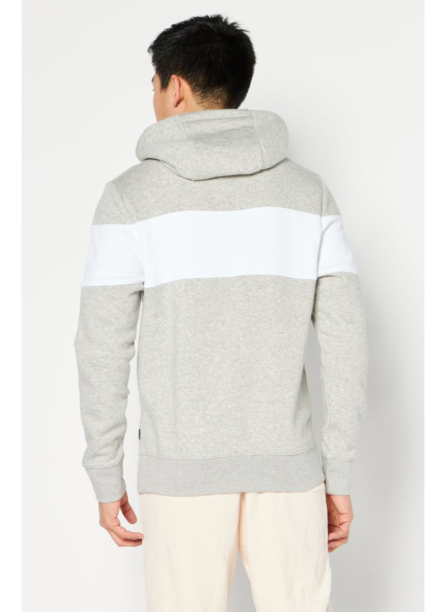 DKNY Sport Men Sportswear Fit Training Hoodie, Grey Combo  - Image 4