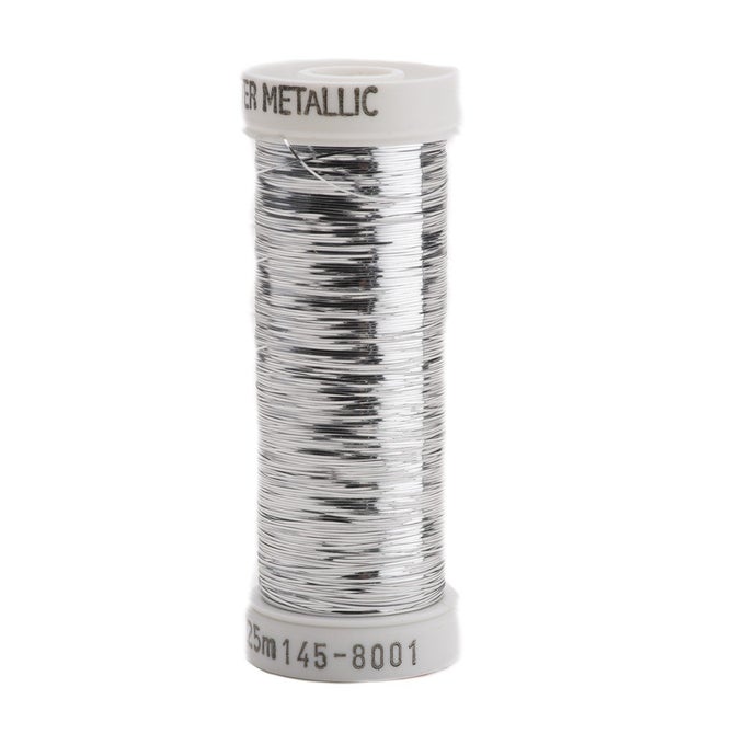 METALLIC THREAD 250YD SILVER