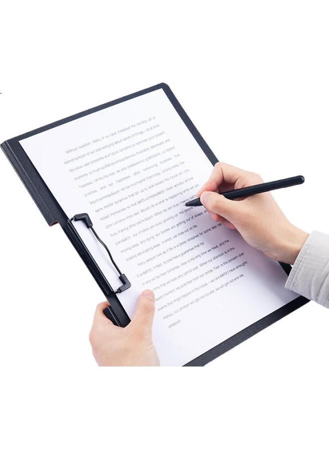 Fizz Feizhi (Fizz) High-Quality A4 Landscape Folding Clipboard, Conference Folder, Thickened Hard File Folder, Exam Paper Storage Folder, Office Supplies, Poetry Recitation Contract Clipboard, Green A6380 - Image 1