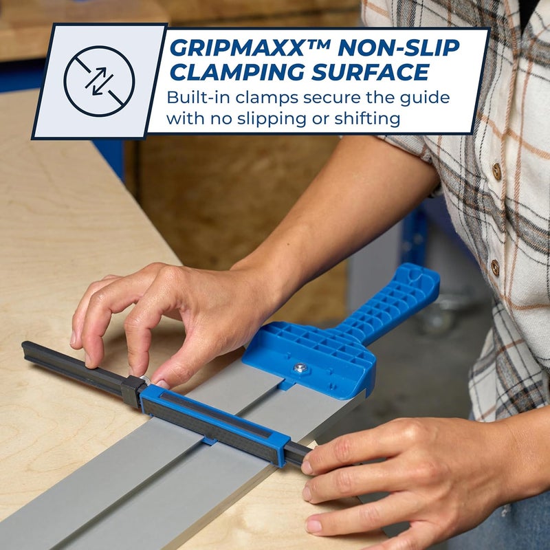 Kreg KMA4700-E Straight Edge Guide XL - 8 Ft - For Circular Saw - For Cross Cut & Rip Cut - Aluminum Guide Rails - Carpentry Tools & Accessories - Image 5