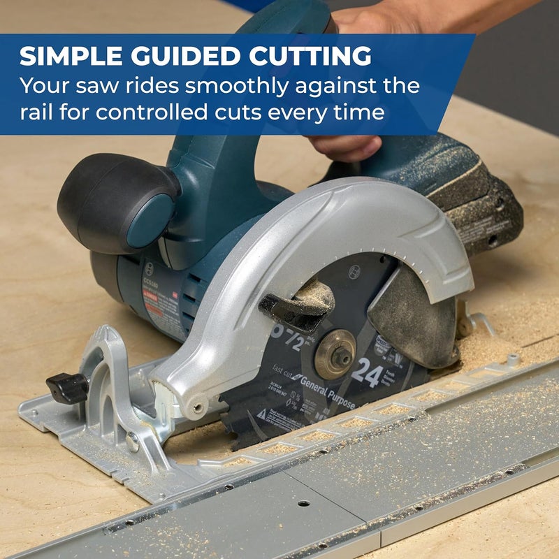 Kreg KMA4700-E Straight Edge Guide XL - 8 Ft - For Circular Saw - For Cross Cut & Rip Cut - Aluminum Guide Rails - Carpentry Tools & Accessories - Image 3