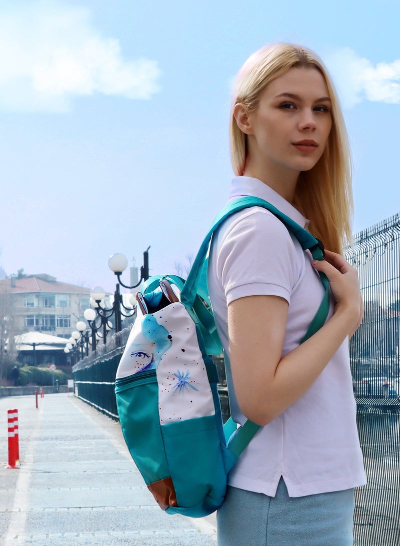 Anemoss Anemoss Sailor Girl Laptop Backpack, Waterproof Backpack for Women, Backpack with Laptop Compartment, Cute Travel Backpack, 14 inch Laptop and Notebook, Anti Theft - Image 4