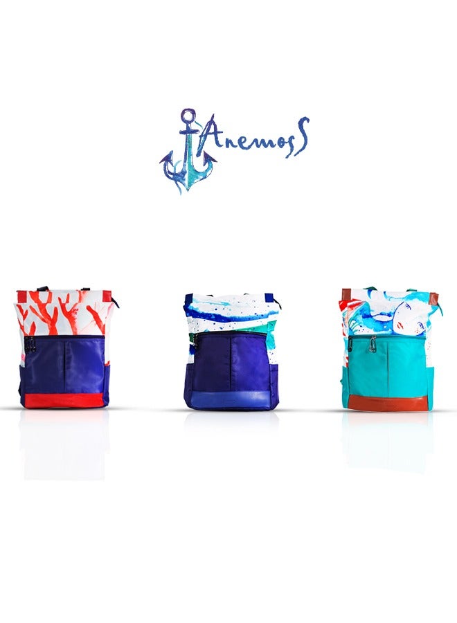 Anemoss Anemoss Sailor Girl Laptop Backpack, Waterproof Backpack for Women, Backpack with Laptop Compartment, Cute Travel Backpack, 14 inch Laptop and Notebook, Anti Theft - Image 5