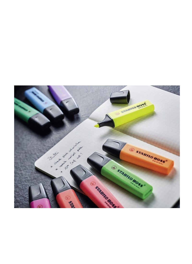 STABILO STABILO BOSS Original Fluorescent and Pastel Highlighters – Deskset of 15 Assorted Colours  - Image 2