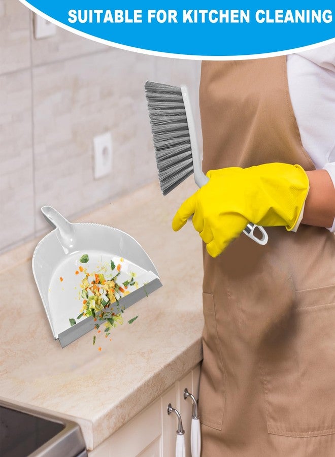 BSMstone Small Broom with Dustpan Combo Set Mini Broom and Brush Set Hand Sweeper for Cleaning Desk Office Kitchen Pet Nest (White) - Image 3