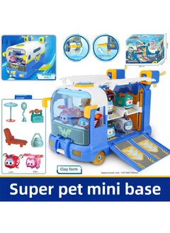 Arabest Audi Super Wings Transforming Robot Toy Base Set 770880 Super Pet Mini Base 