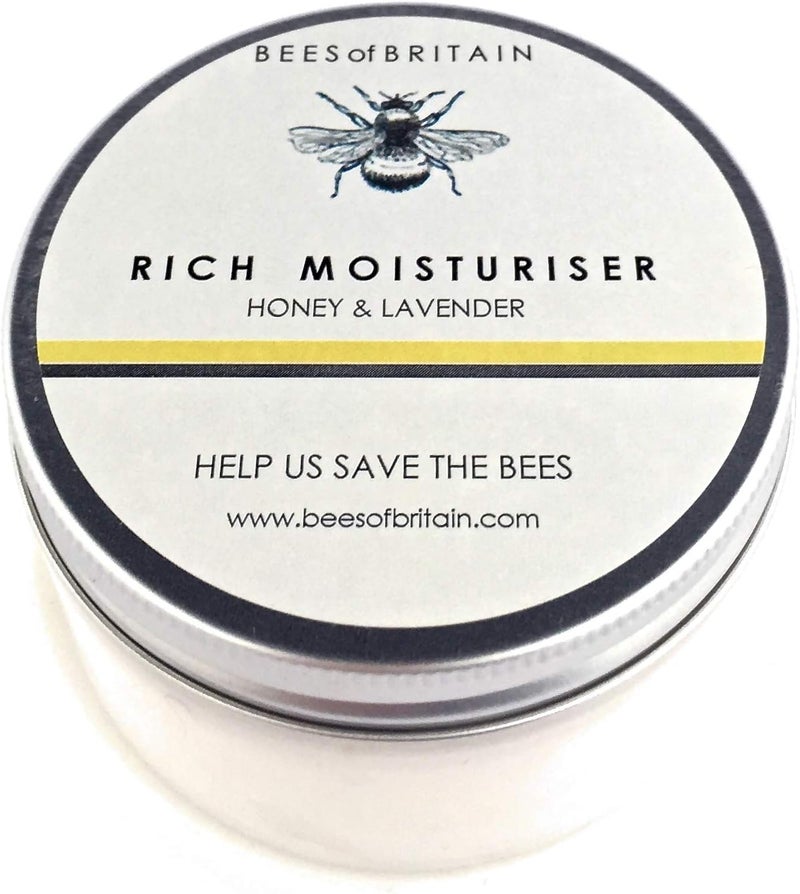 Face Cream 99 Natural Honey Lavender Soothe Nourish Hydrate Dry Skin pH 55 for Sensitive Skin We Donate 5 of our Profit to Save Bees Pollinators 100g