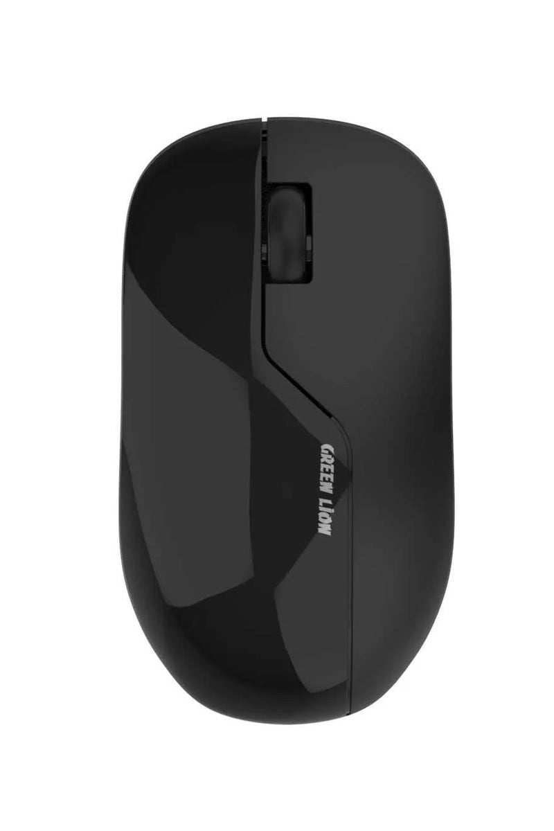 جرين ليون ماوس لاسلكي G730 بدقة 1200 نقطة في البوصة و3 مفاتيح / بلوتوث V5.0 / كابل بطول 30 سم / نطاق تشغيل 10 أمتار / بطارية قابلة لإعادة الشحن بسعة 400 مللي أمبير في الساعة / يدعم أنظمة ويندوز وماك - أسود - Image 1