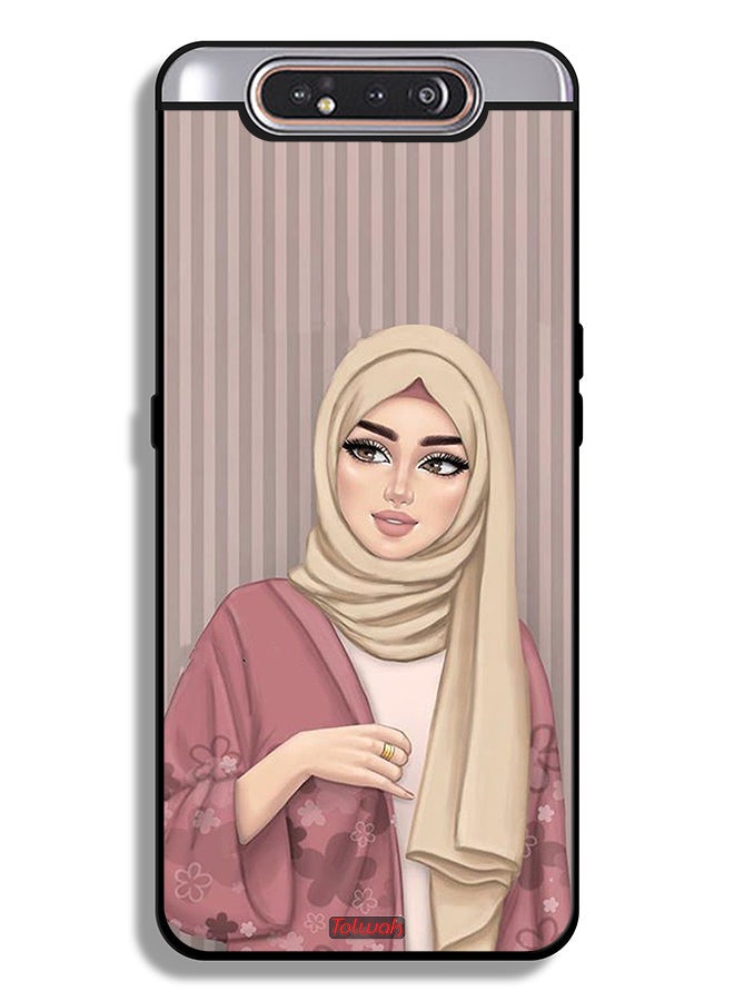 Tolwak Samsung Galaxy A80 Protective Case Cover Hijab Girl Art - Image 1