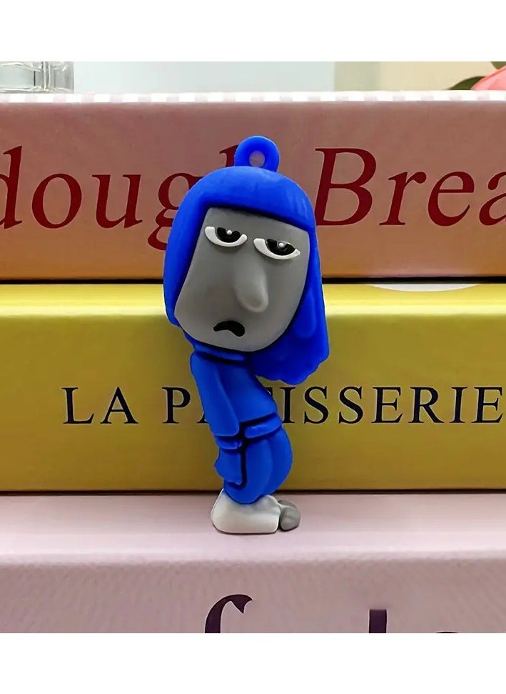 9 Assorted Inside Out Emotion Characters Silicone Set with Joy Fear Anger and Sadness Character Pendant Perfect for Collection Decoration Office or Bed Ornament Can be Used as Keychain for Home Car or Office Keys or Can be Hanged and Clipped on Bag Zippers Can be a Special Souvenir Gift for Your Loved Ones or Those Who Love the Movie Does Not Require Power and is Washable