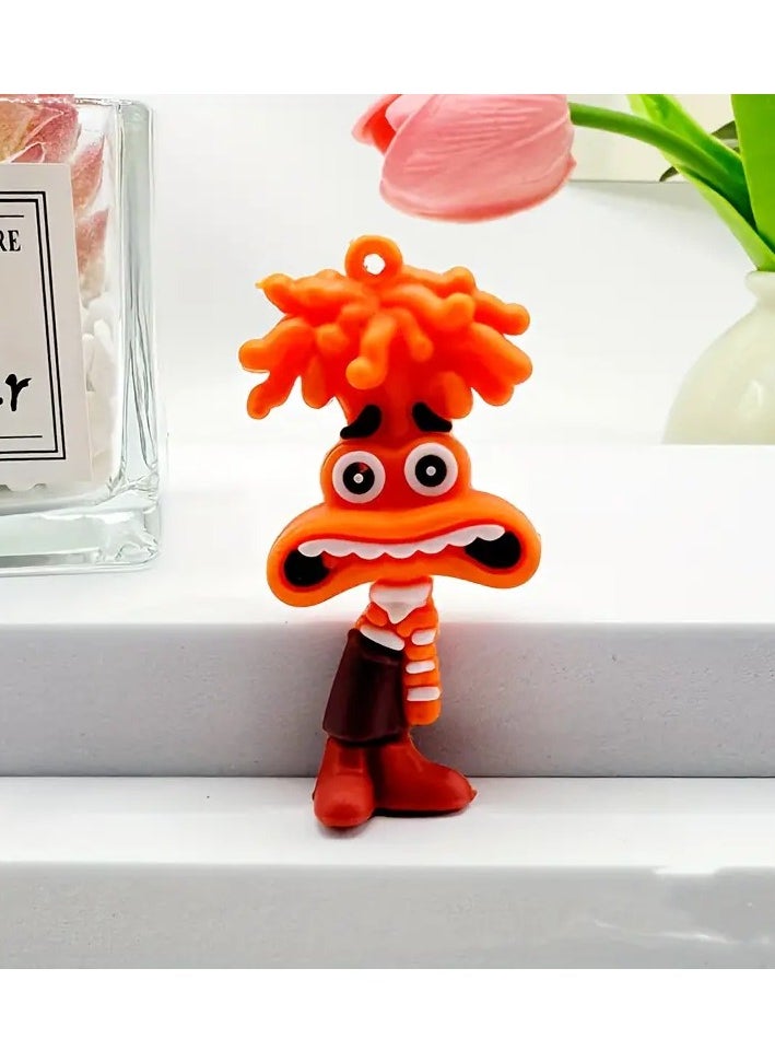 9 Assorted Inside Out Emotion Characters Silicone Set with Joy Fear Anger and Sadness Character Pendant Perfect for Collection Decoration Office or Bed Ornament Can be Used as Keychain for Home Car or Office Keys or Can be Hanged and Clipped on Bag Zippers Can be a Special Souvenir Gift for Your Loved Ones or Those Who Love the Movie Does Not Require Power and is Washable