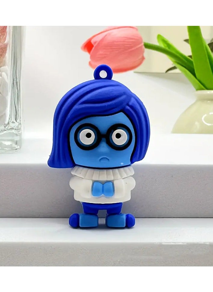9 Assorted Inside Out Emotion Characters Silicone Set with Joy Fear Anger and Sadness Character Pendant Perfect for Collection Decoration Office or Bed Ornament Can be Used as Keychain for Home Car or Office Keys or Can be Hanged and Clipped on Bag Zippers Can be a Special Souvenir Gift for Your Loved Ones or Those Who Love the Movie Does Not Require Power and is Washable