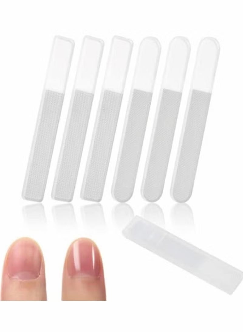 6 Pcs Nano Glass Nail Files Professional Manicure Nail Tools Crystal Glass Nail Files with Case for Natural Nails - Image 1