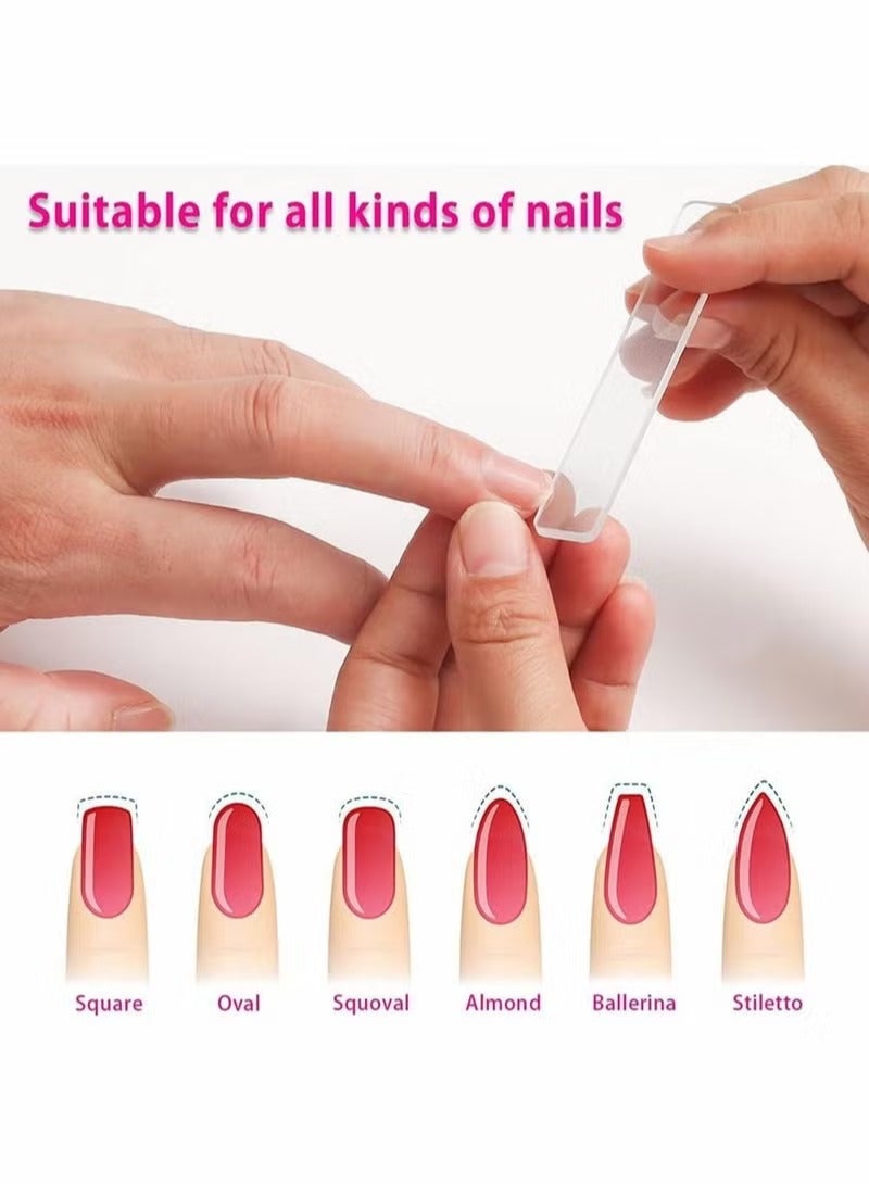 6 Pcs Nano Glass Nail Files Professional Manicure Nail Tools Crystal Glass Nail Files with Case for Natural Nails - Image 3