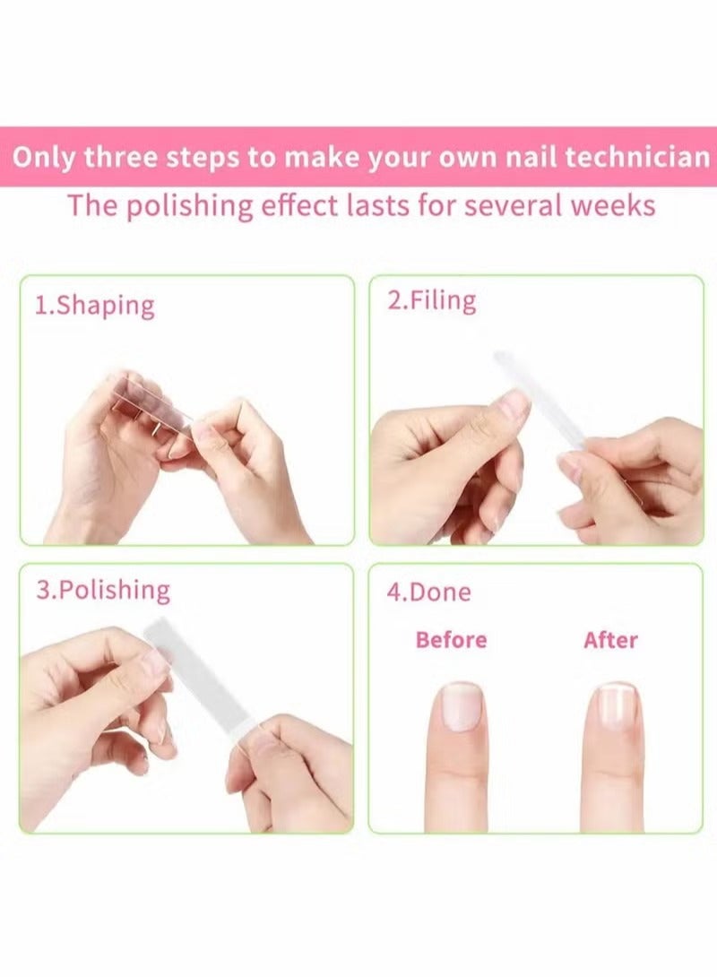 6 Pcs Nano Glass Nail Files Professional Manicure Nail Tools Crystal Glass Nail Files with Case for Natural Nails - Image 5