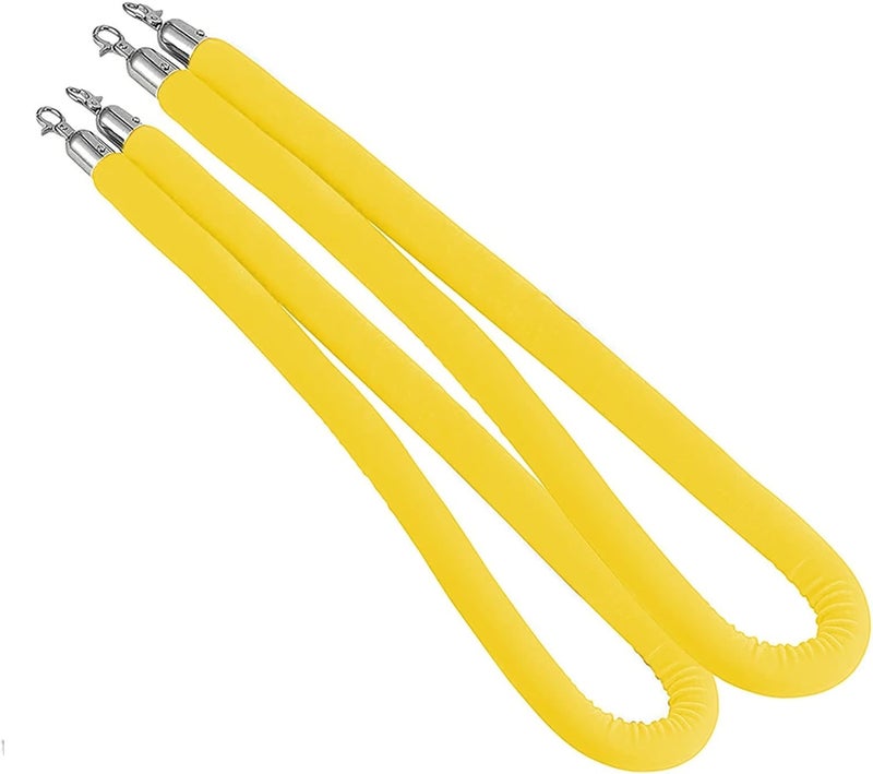 Rope barrier, Hanging Rope Crowd Control, Long Barrier VIP Stanchion, for Red Carpet Events Themed Party/(Yellow,0.9M/36Inch/3Ft) - Image 1