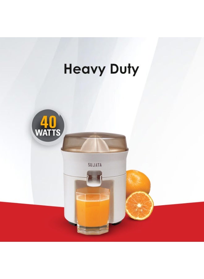 سوجاتا Sujata Citromatic Juicer|40 Watts|110 RPM|Direct Flow for Unlimited Capacity|Citrus Juicer| (White) - Image 3
